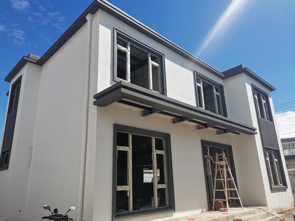 别墅外墙水包砂装饰